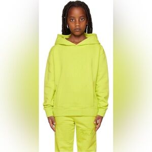 MARTINE ROSE Kids Hoodie & Track Pants Set - Neon Green - Size 9-10 years old